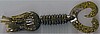 (# 12)
5" TWIN TAIL SKIRTED GRUB - GREEN PUMPKIN COPPER FLAKE - 8 PER BAG