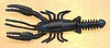 (#83) 4" CRAW WORM - BLACK/BLUE SWIRL - 8 PER BAG