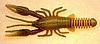 (#84) 4" CRAW WORM - CRAWFISH/ORANGE SWIRL - 8 PER BAG