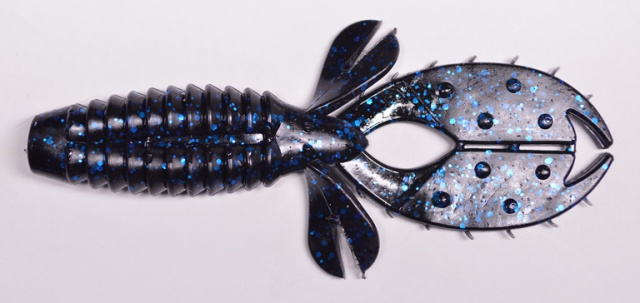 (# 40)  4" Yo Mama - BLACK BLUE FLAKE - 8 PER BAG