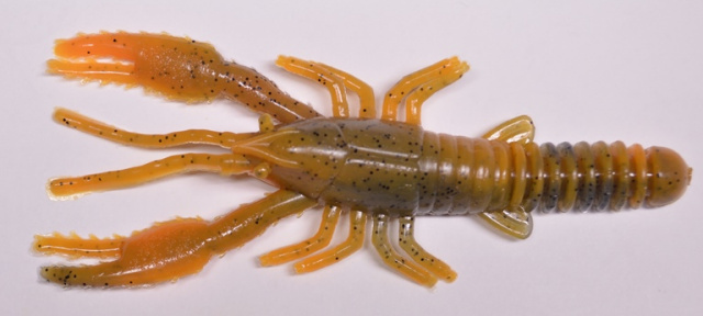 (#84) 4" CRAW WORM - CRAWFISH/ORANGE SWIRL - 8 PER BAG