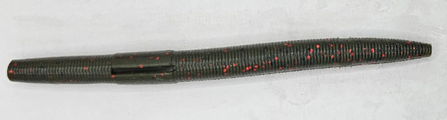 (#51A ) 5" TRICK STICK | GREEN PUMPKIN RED FLAKE- 10 PER BAG